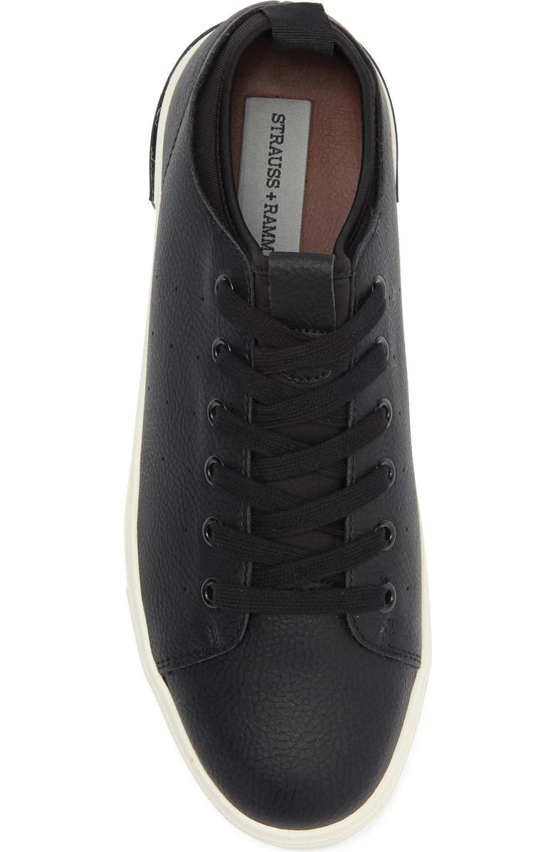 STRAUSS AND RAMM The Lace Up Sneaker, Alternate, color, Blackblack