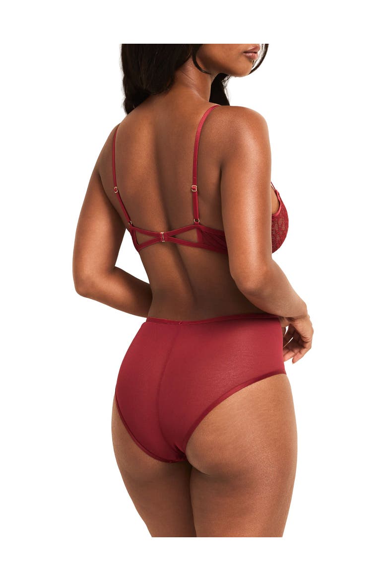 Sersha Bodysuit Lingerie, Alternate, color, Dark red