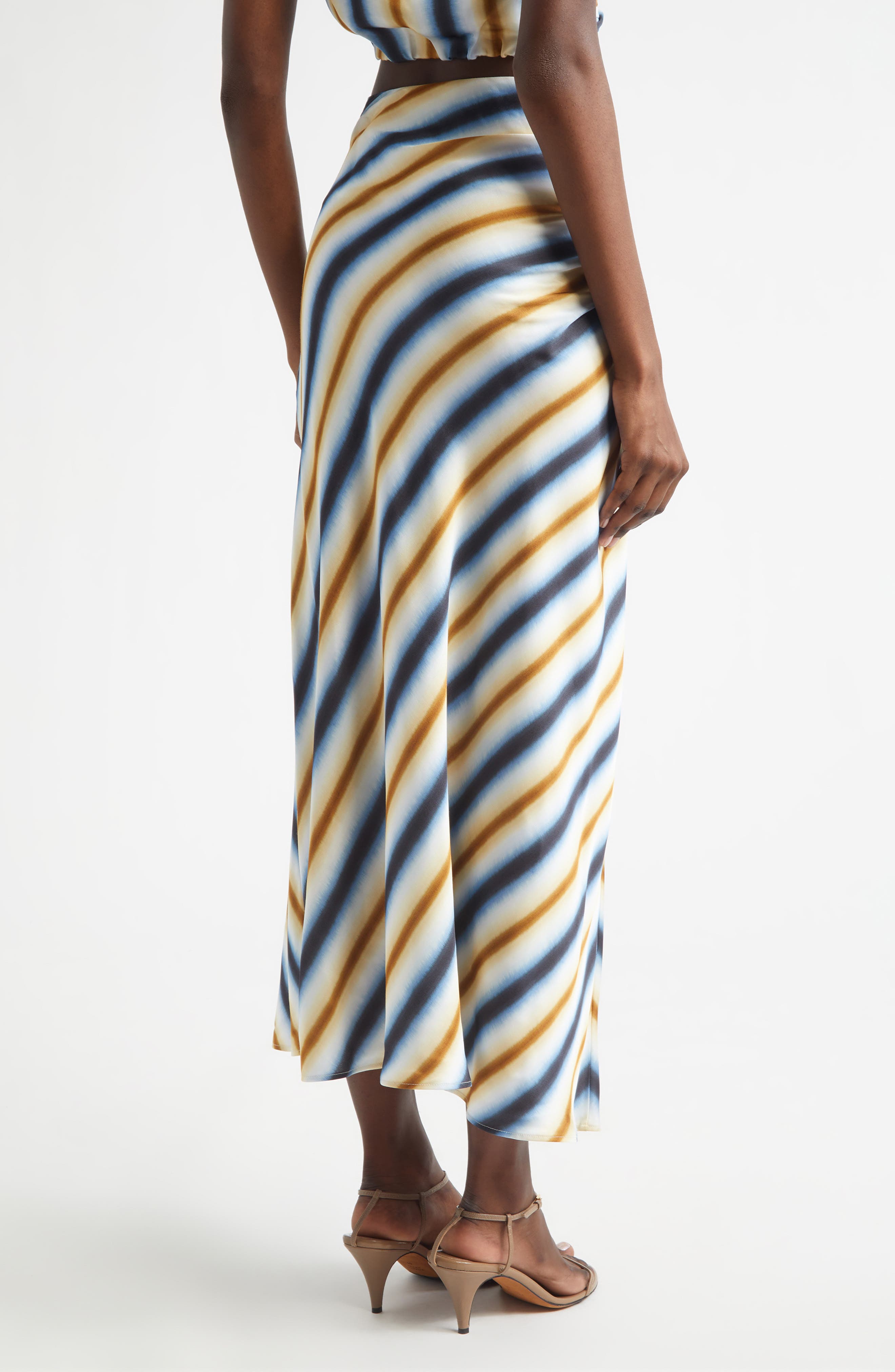 Diagonal Stripe Maxi Skirt - image 2