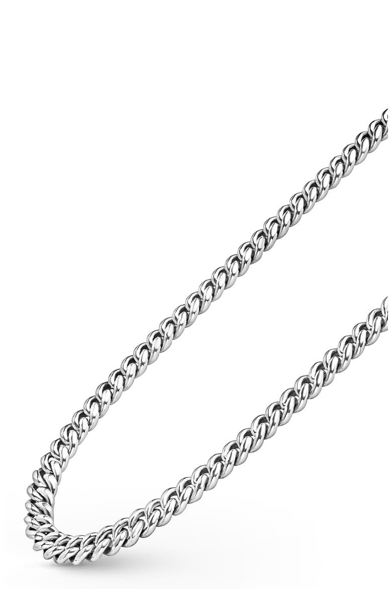 Anthem Curb Chain Necklace, Alternate, color, SILVER