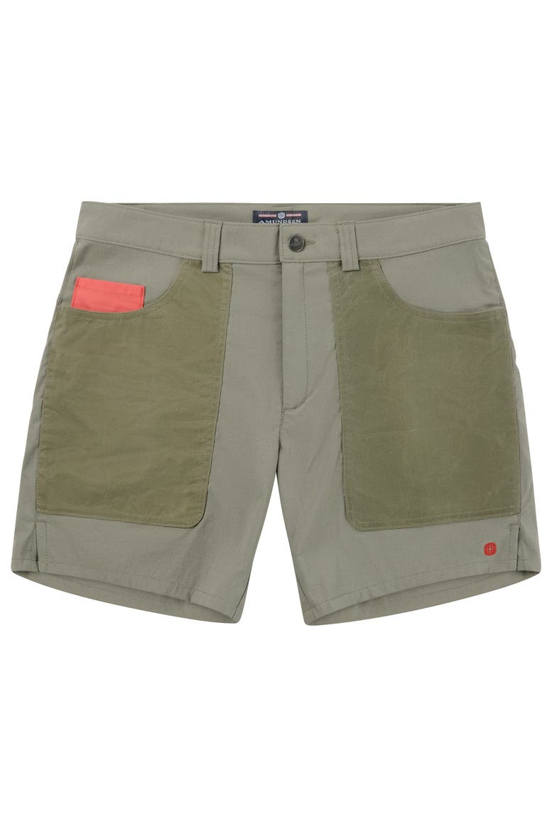 7incher Field Shorts Mens, Main, color, Olive Ash