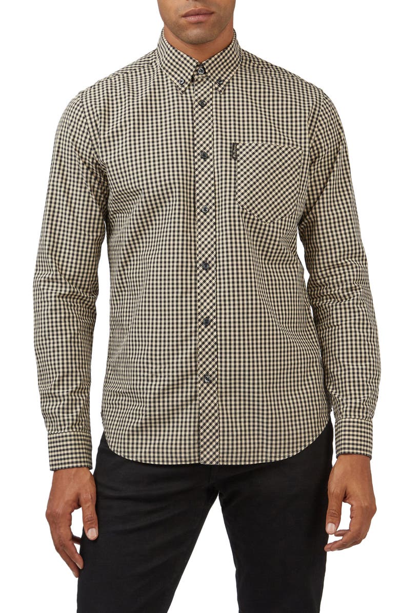 Ben Sherman Check Cotton Button-Down Shirt, Main, color, 