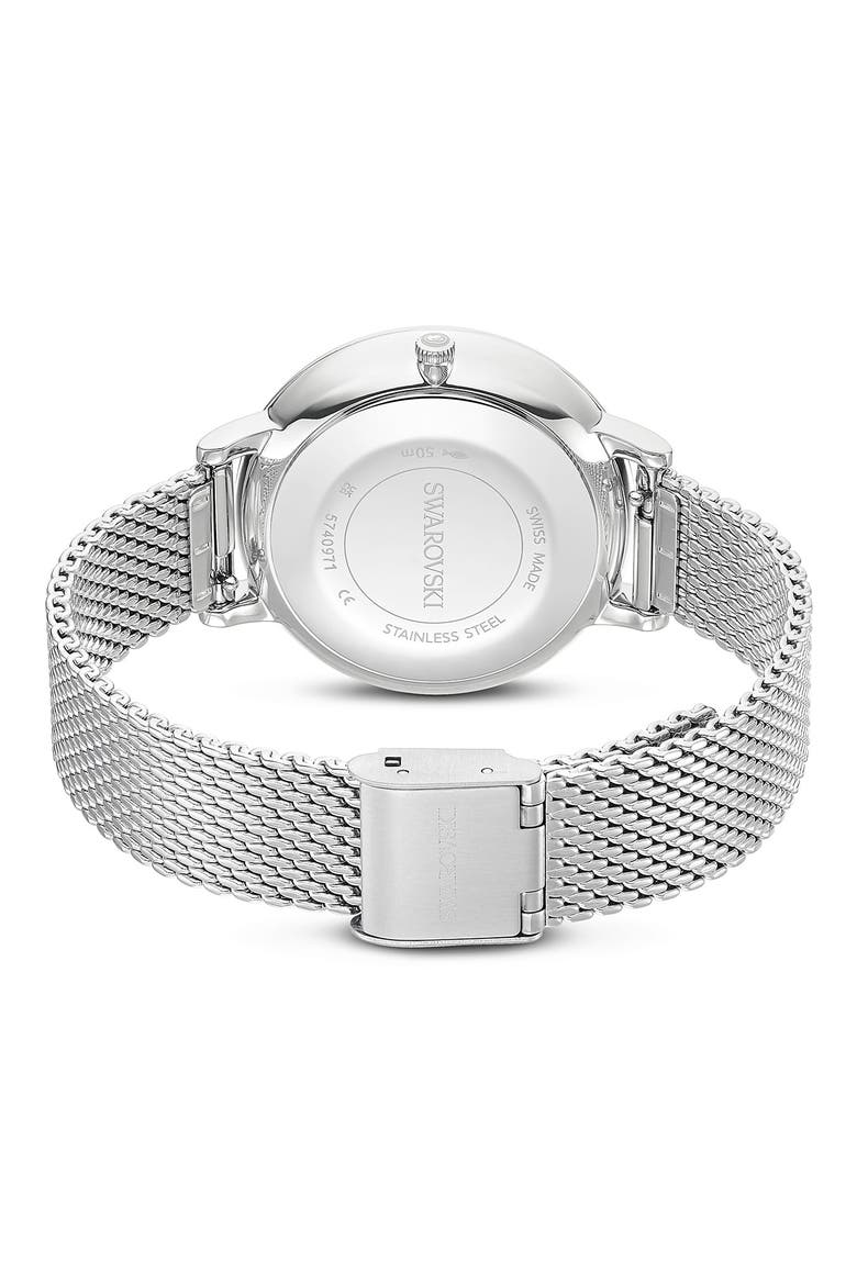 Clarica Mesh Strap Watch, 35mm, Alternate, color, SILVER