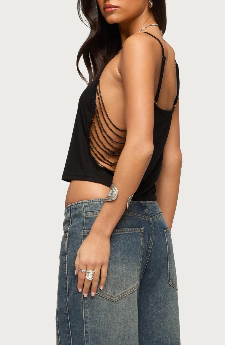 EDIKTED Donia Beaded Side Cutout Tank, Alternate, color,
