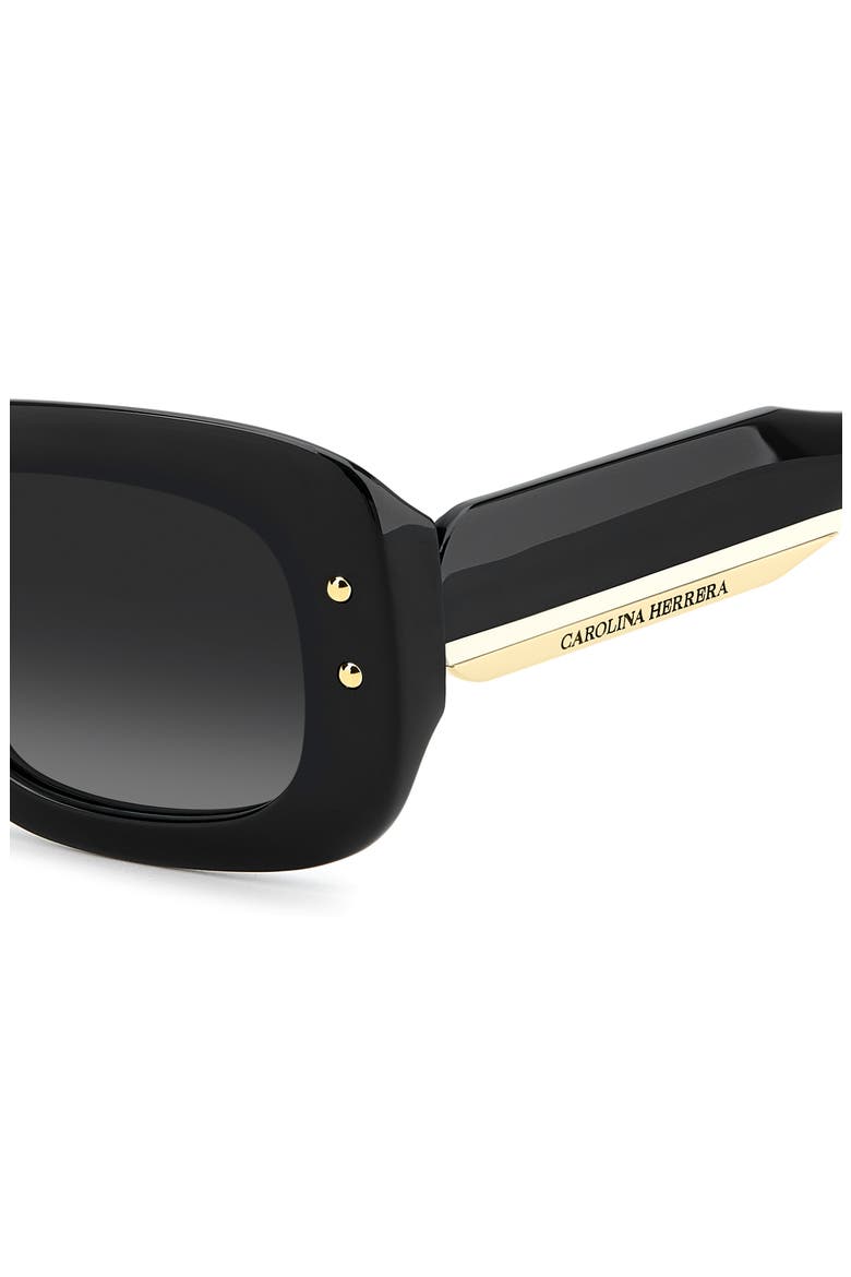 HER 0411/G/S/US 50mm Gradient Rectangular Sunglasses, Alternate, color, BLACK/ DARK GREY SF