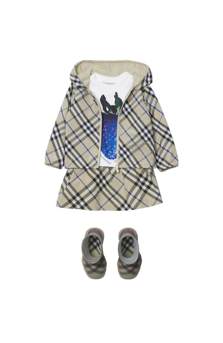 Burberry Check Cotton Skirt, Alternate, color, 