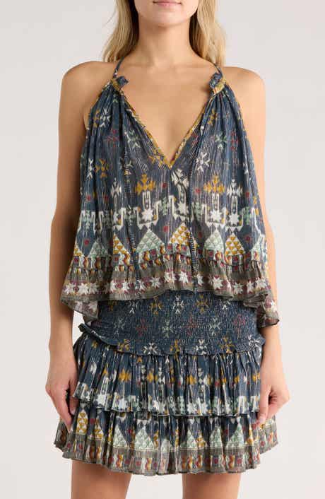 Fabino Metallic Cotton Blend Top