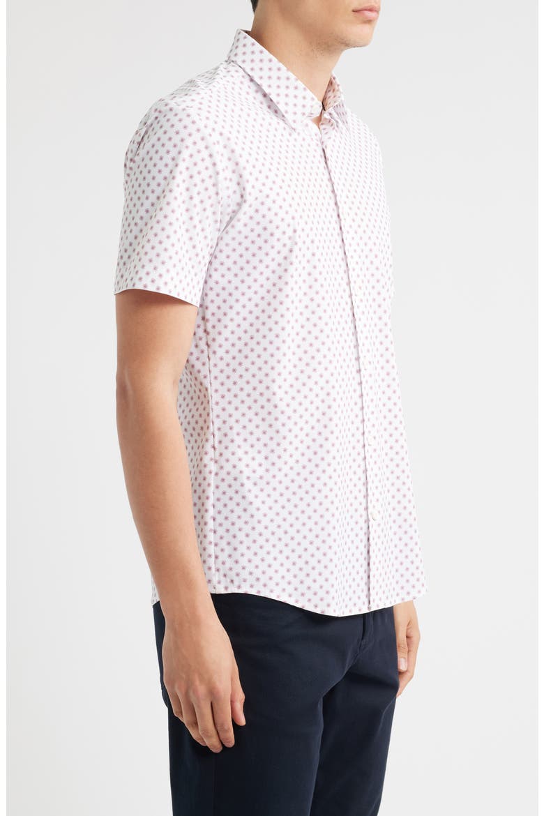 Roan Ken Floral Short Sleeve Button-Up Shirt, Alternate, color, OPEN PINK