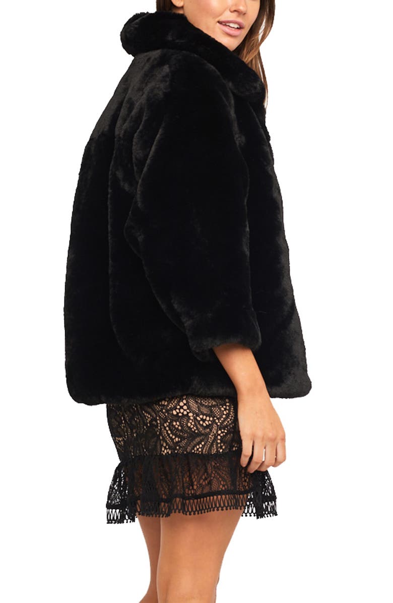 Bardot Pia Faux Fur Jacket, Alternate, color, 