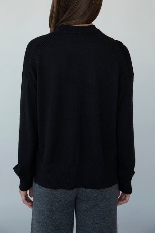 Sskein Crew Neck Boxy Pullover In Black