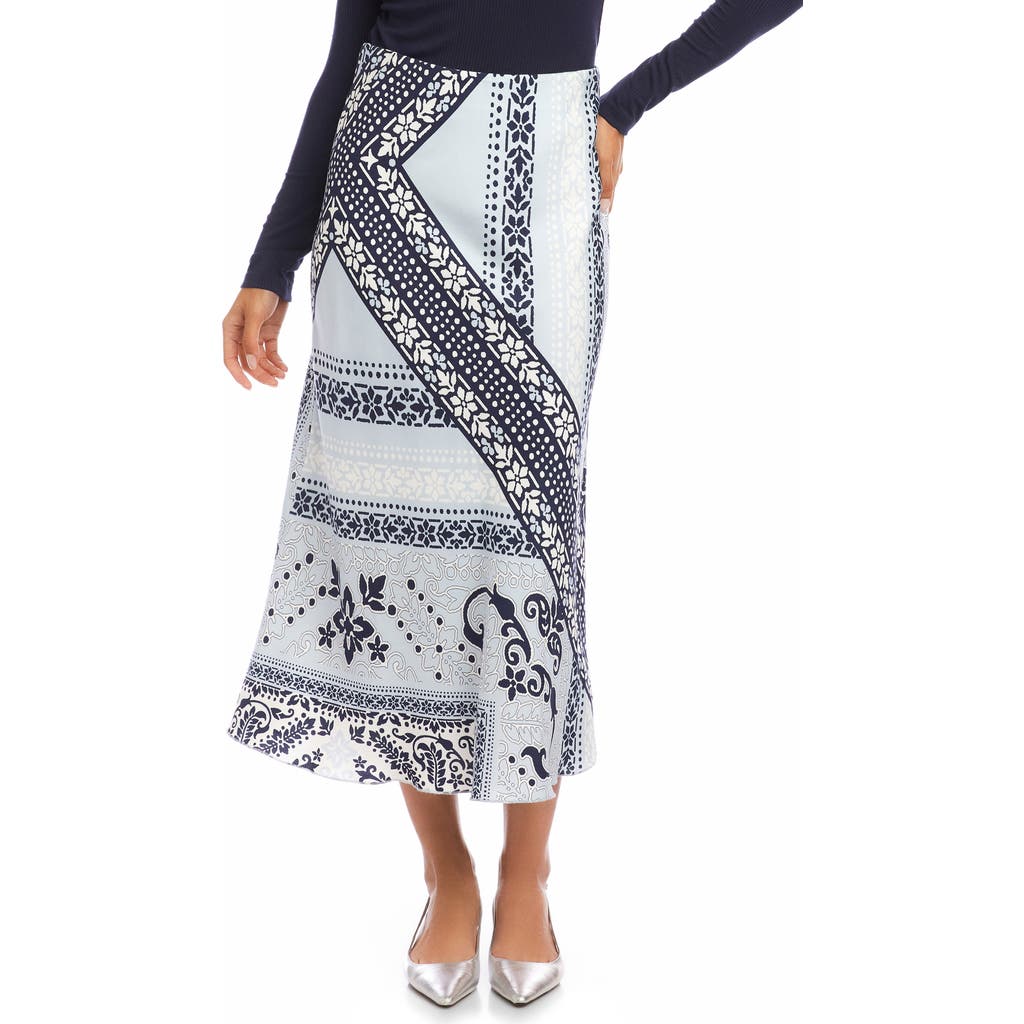 Fifteen Twenty Mia Mix Print Midi Skirt In Multi