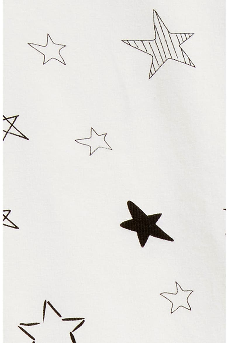Kids Organic Two-Piece Pajama Set in Stars, Alternate, color, BLACK/ WHITE