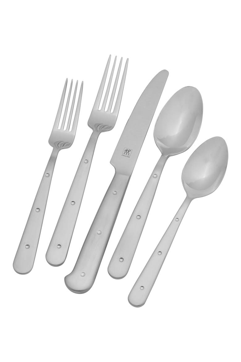 Porterhouse 45-Piece Flatware Set, Main, color, STAINLESS STEEL