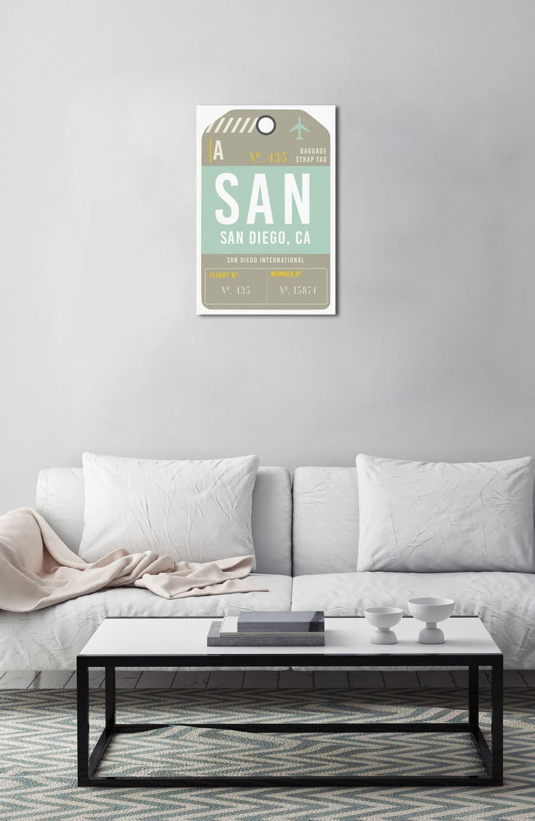 Oliver Gal San Diego Luggage Tag Wall Art, Alternate, color, 