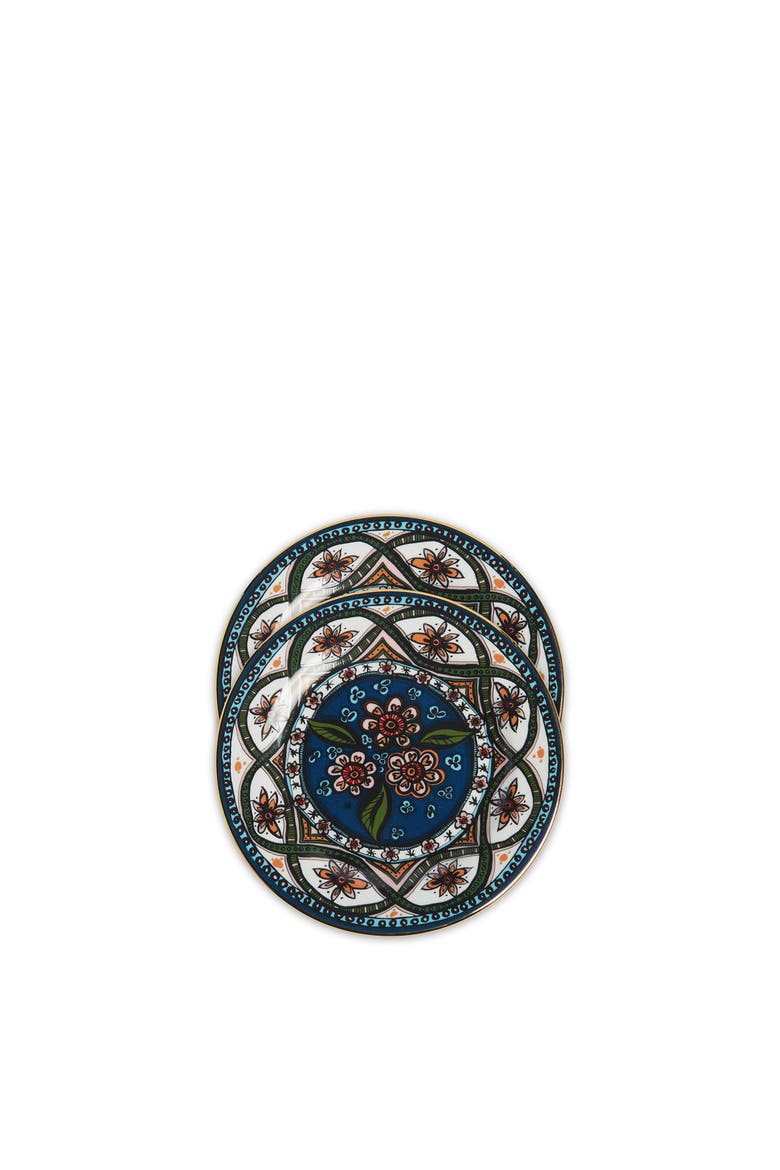 Dessert Plates Set Of 2 Sacred Circle Midnight, Main, color, Sacred Circle Midnight