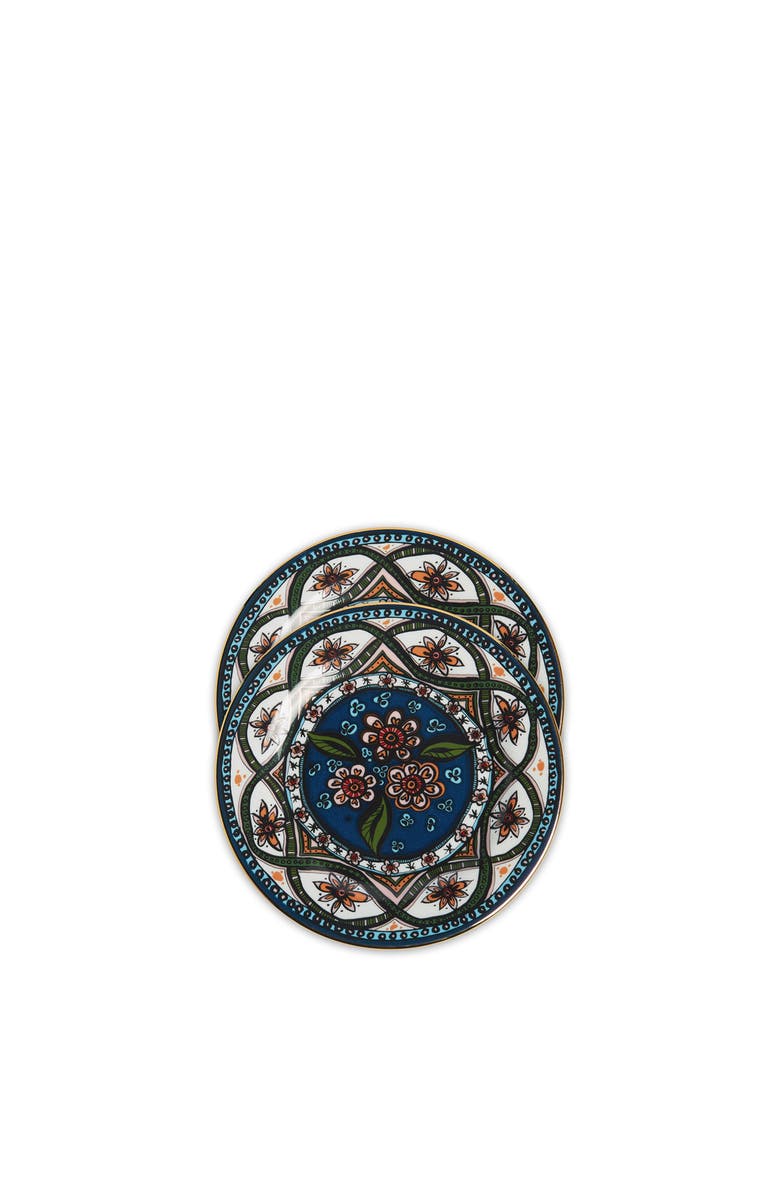 La DoubleJ Dessert Plates Set Of 2 Sacred Circle Midnight, Main, color, Sacred Circle Midnight