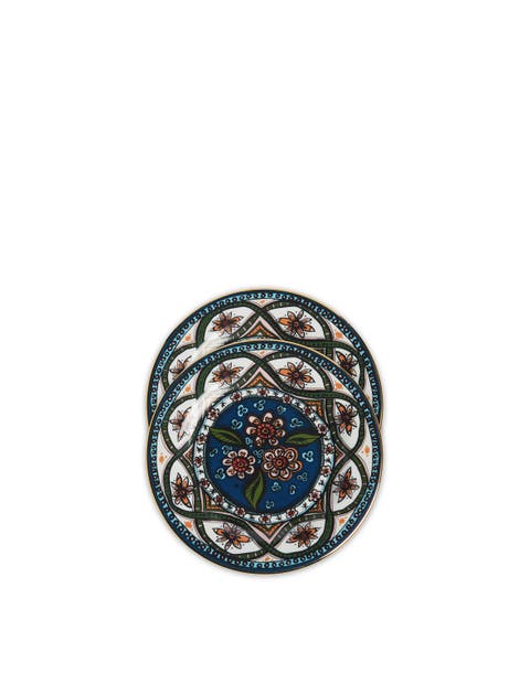 Dessert Plates Set Of 2 Sacred Circle Midnight