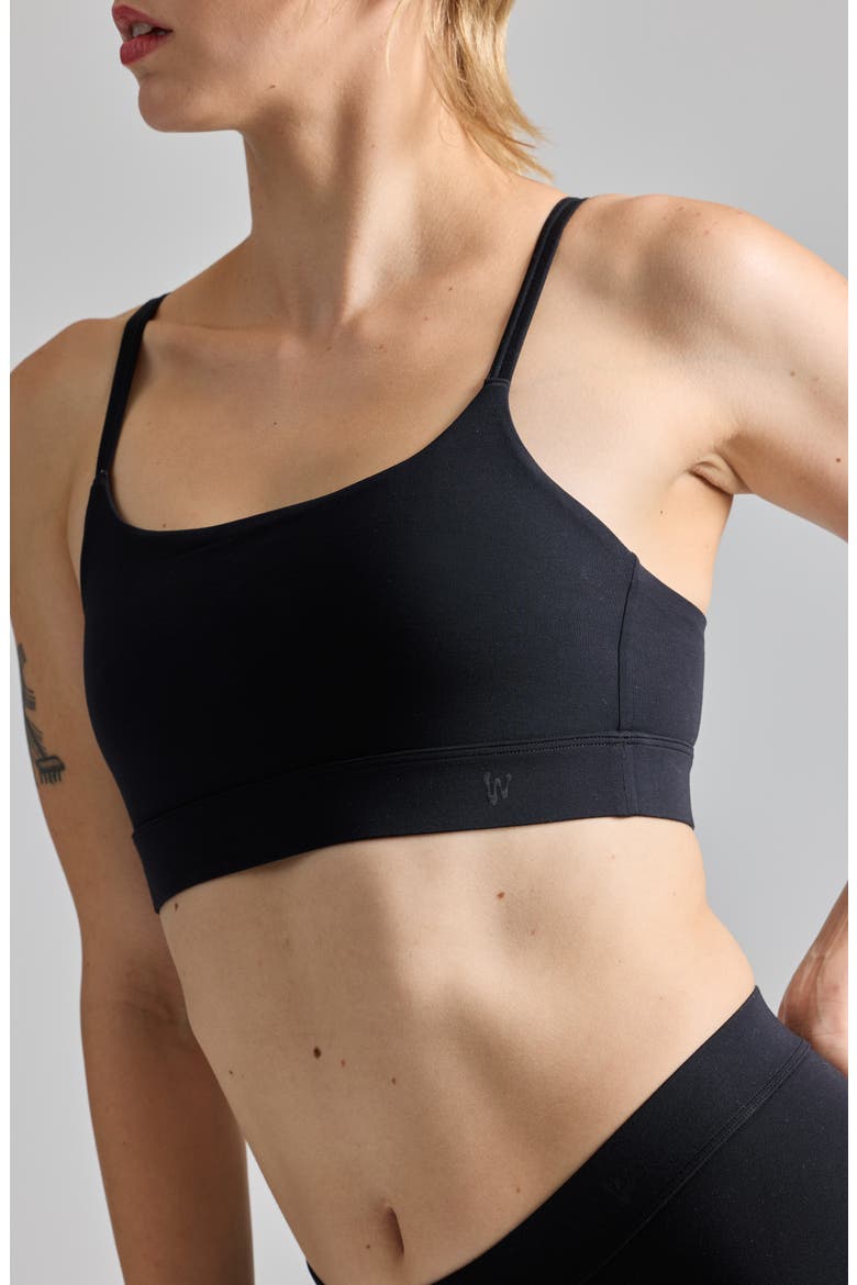 Luxe Icon Stretch Modal Adjustable Bralette, Alternate, color, BLACK