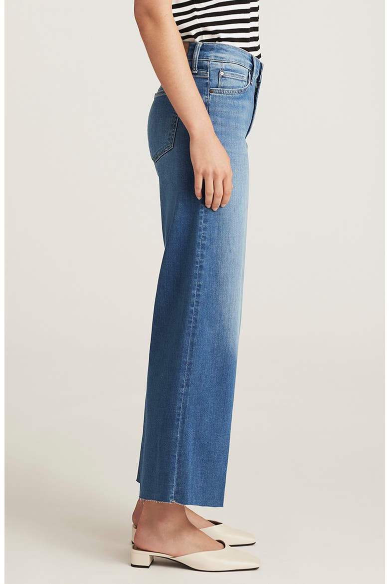 Paloma Raw Hem Wide Leg Jeans, Alternate, color, LIGHT BRUSHED FEATHER LUXE