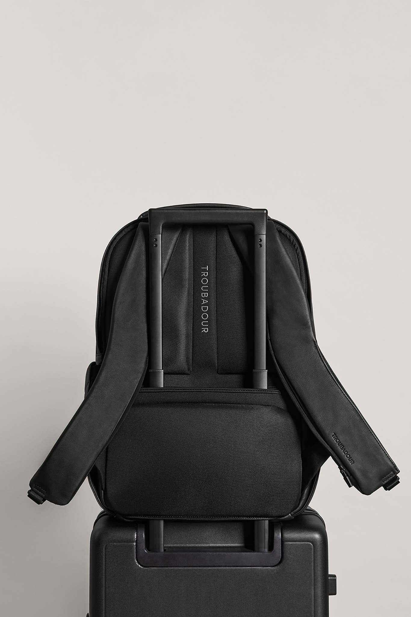 Troubadour Apex Leather Backpack, Alternate, color, Black