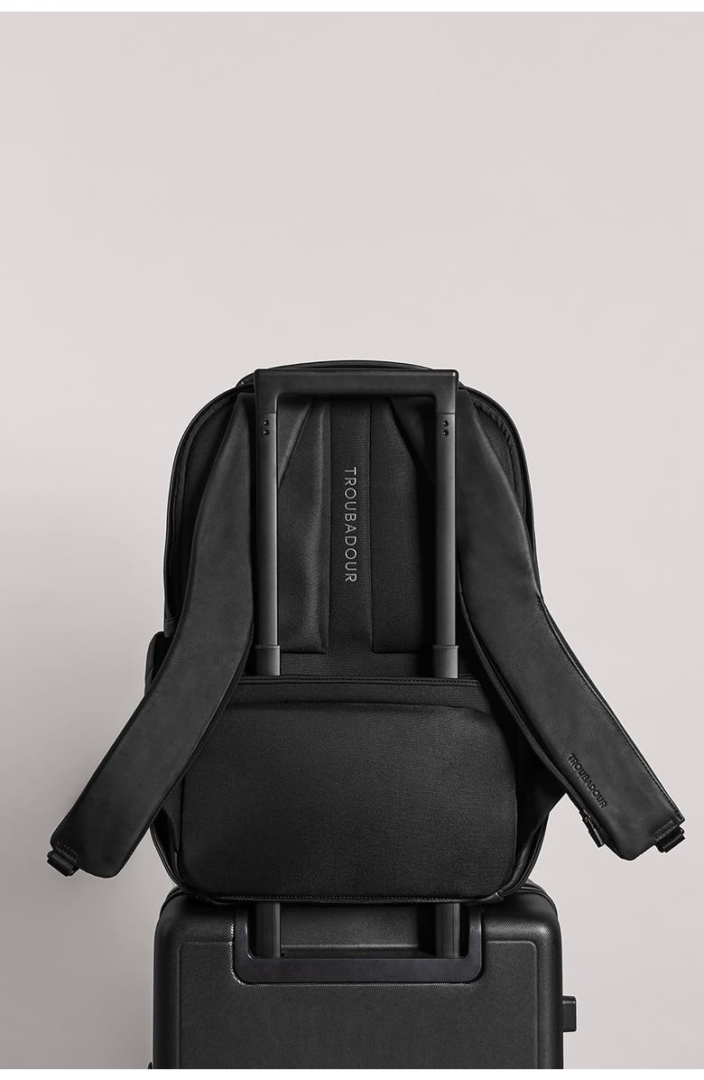 Troubadour Apex Leather Backpack, Alternate, color, Black