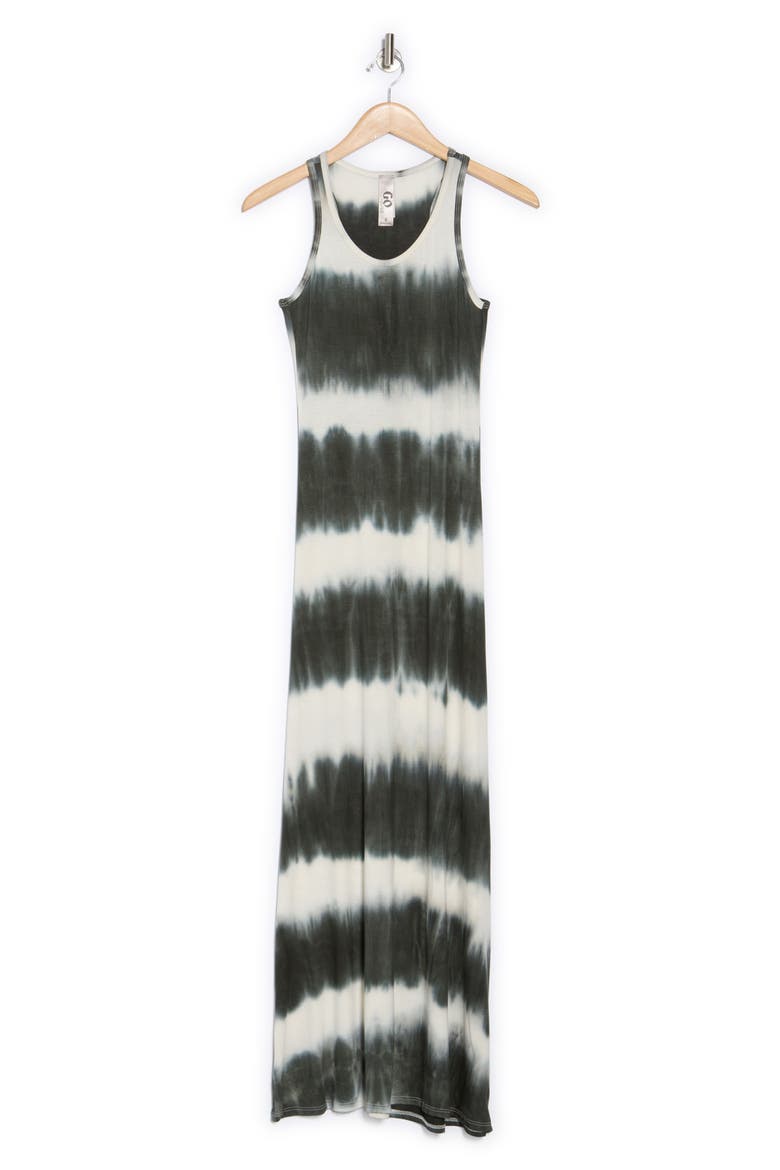 Washed Tank Maxi Dress, Alternate, color, IVORY GREEN SPLOTCH