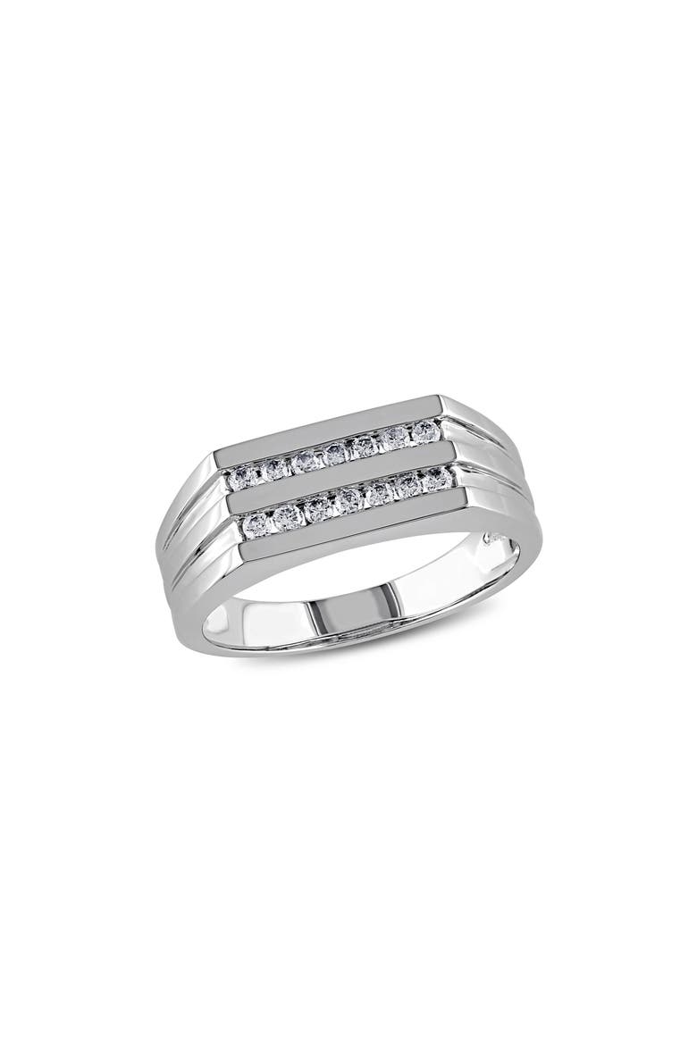 Men's Diamond Double Ring - 0.322ct., Main, color, WHITE