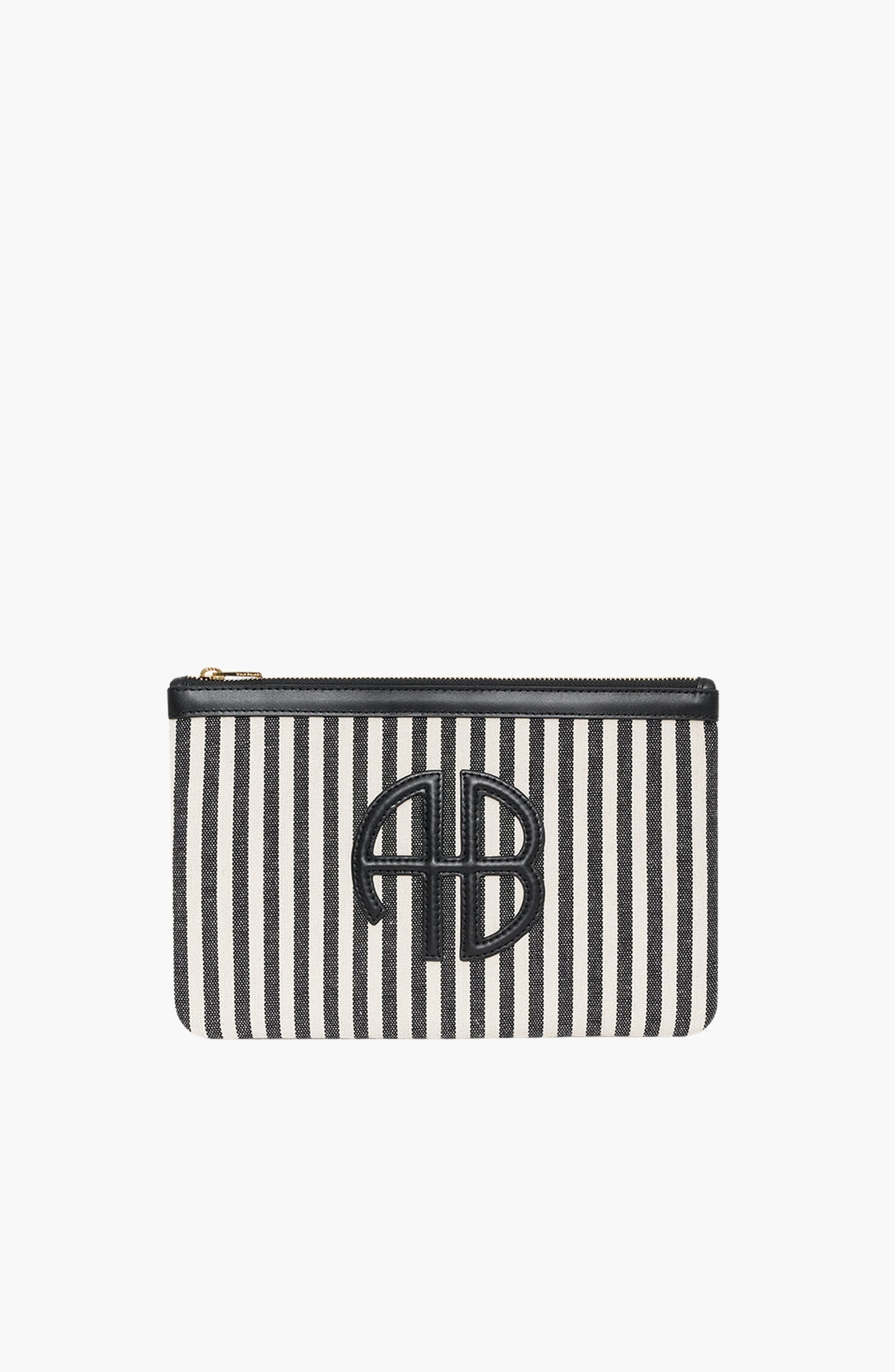 Lili Pouch, Main, color, White And Black Stripe