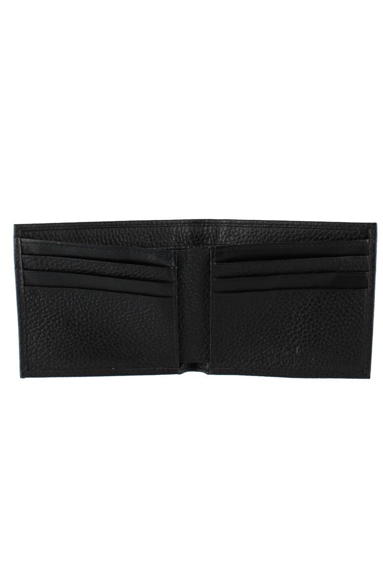 Trafalgar Pierce Pebble Grain Classic Leather Bi-Fold Wallet, Alternate, color, Black