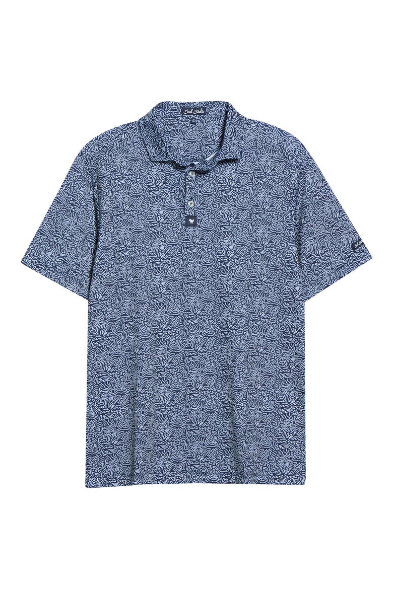 Core Abstract Print Performance Golf Polo, Main, color, SWARLES BARKELY - DARK NAVY