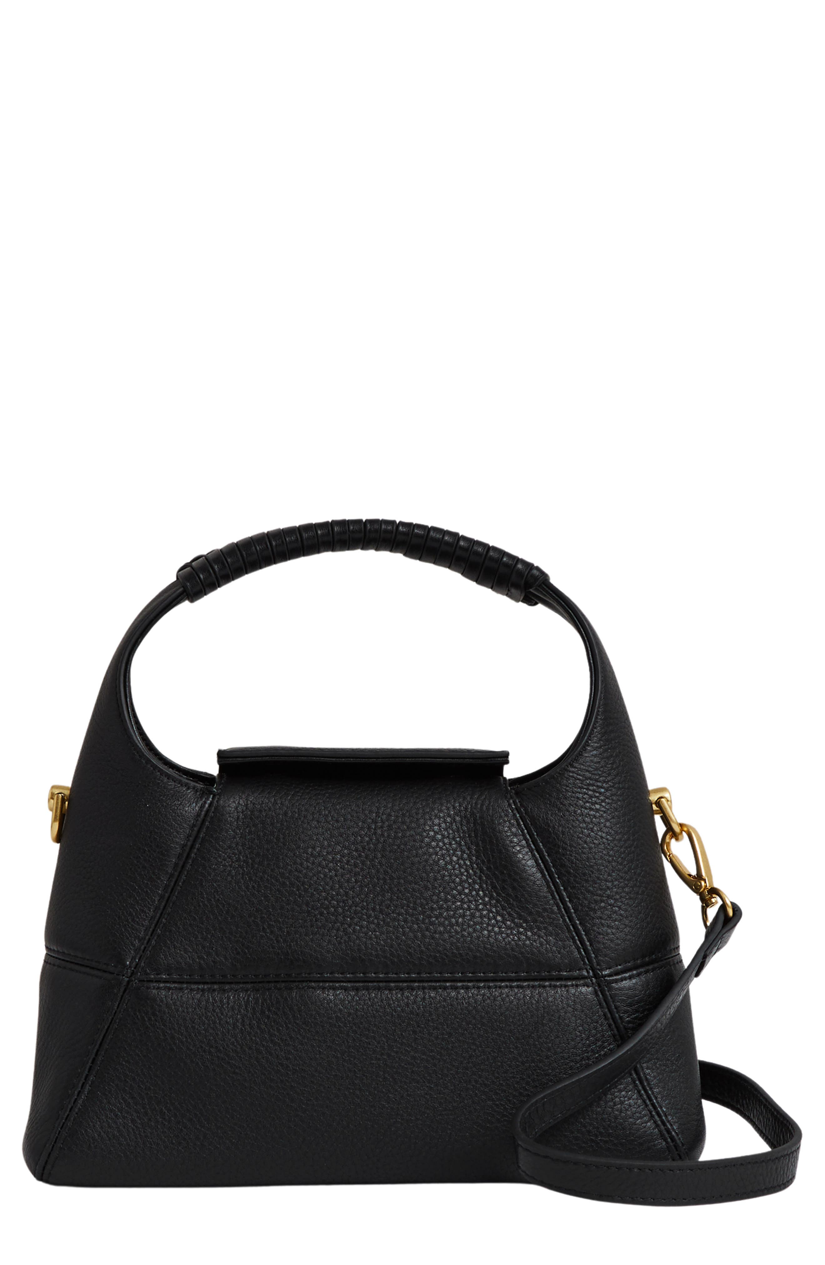 Reiss Octavia Suede Crossbody Bag, Main, color, Black