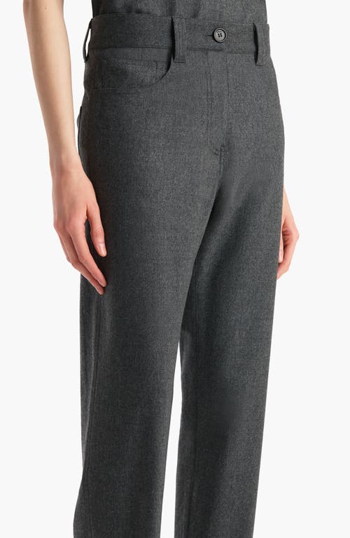 Khaite Callum Tapered Wool Pants In Gray