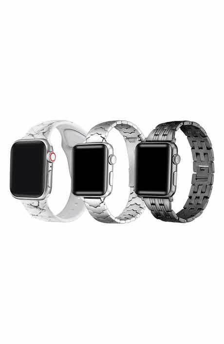 Set of 3 Silicone & Stainless Steel Watchbands