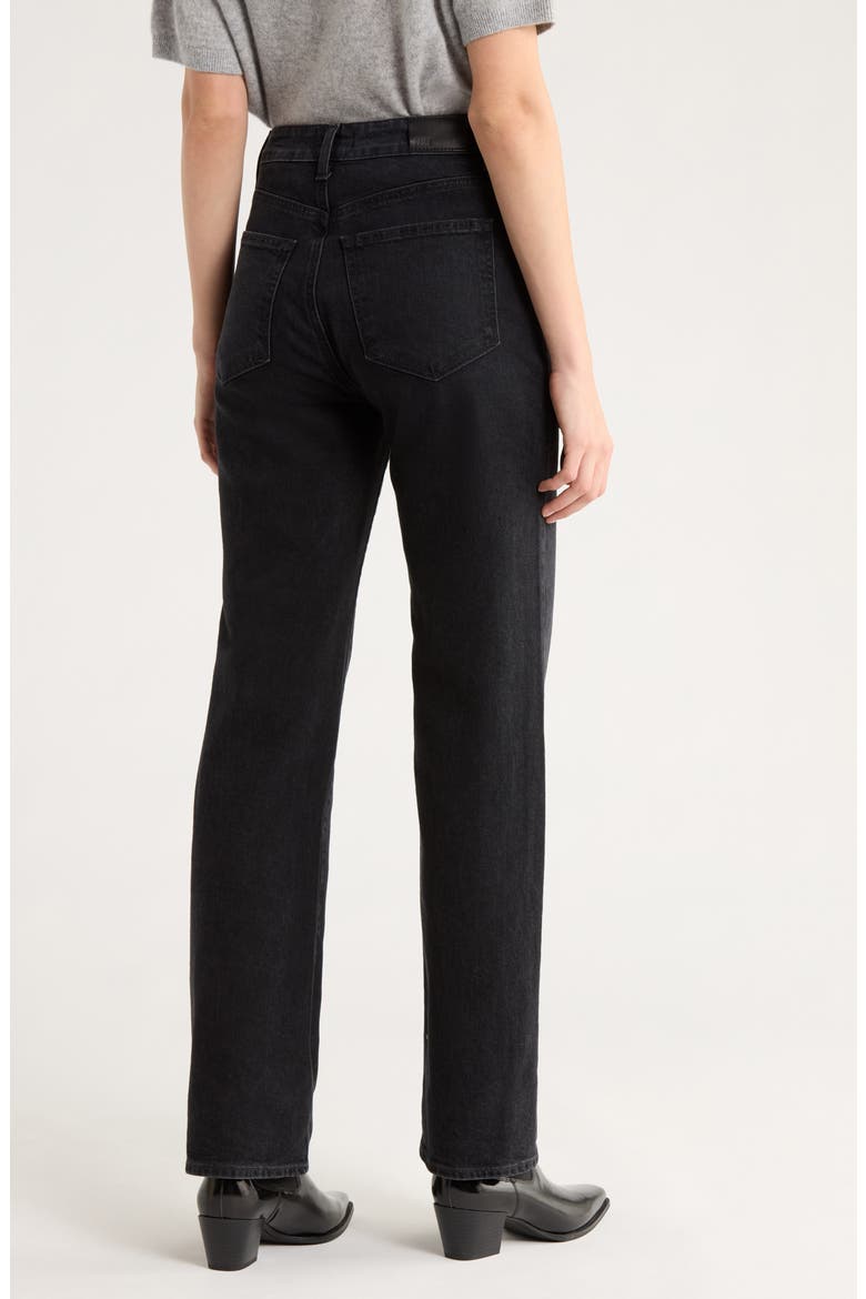 Stevie High Waist Ankle Straight Leg Jeans, Alternate, color, BLACK VOID