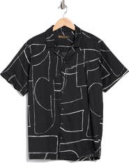 T.R. PREMIUM Relaxed Fit Abstract Print Camp Shirt