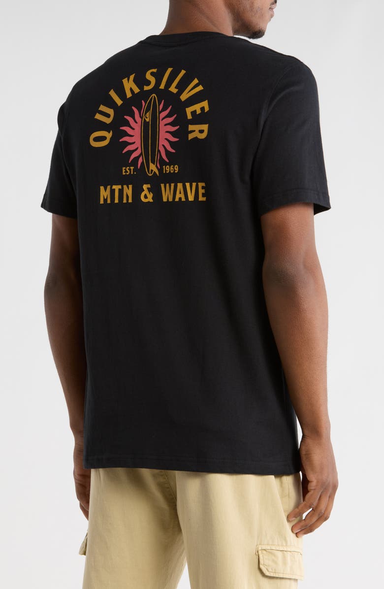 Quiksilver Towline Cotton Graphic T-Shirt, Alternate, color, Black