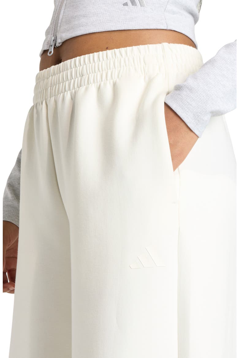 Wide Leg Open Hem Pants, Alternate, color, OFF WHITE