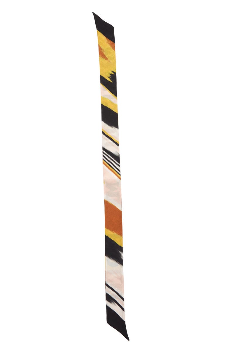 Missoni Ribbon Silk Twill Skinny Scarf, Alternate, color,