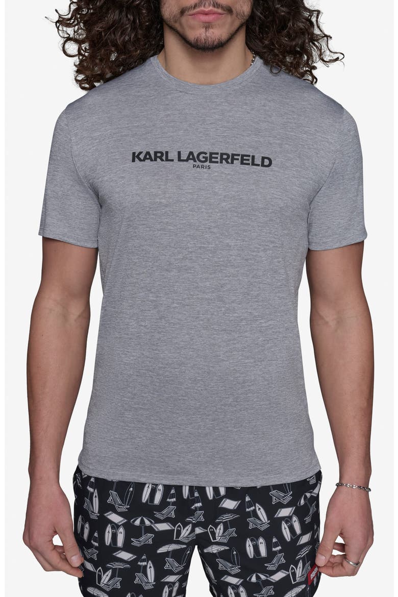 Short Sleeve UPF 30+ Rash Guard, Main, color, LIGHT GREY HEATHER
