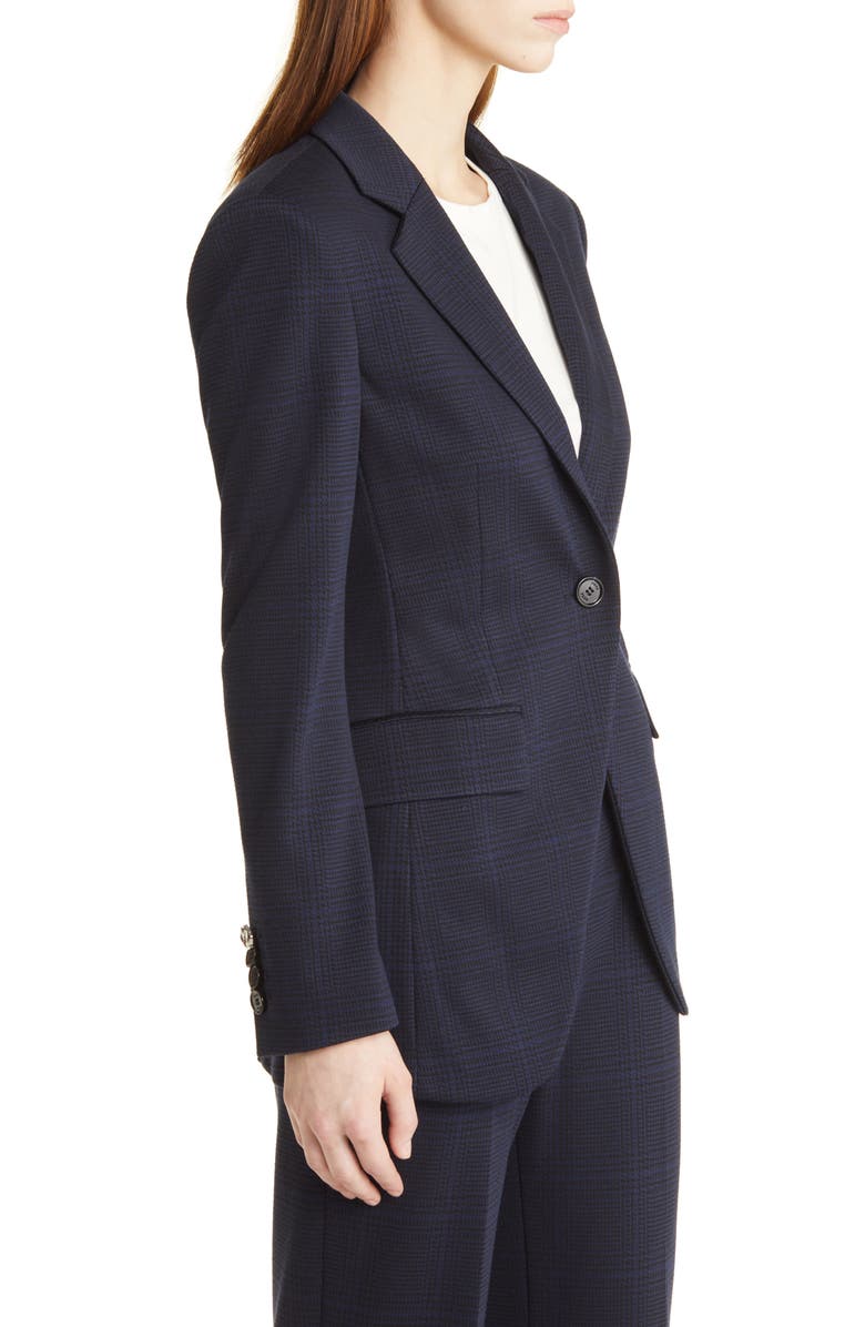 BOSS Jubeka Check One-Button Blazer, Alternate, color,