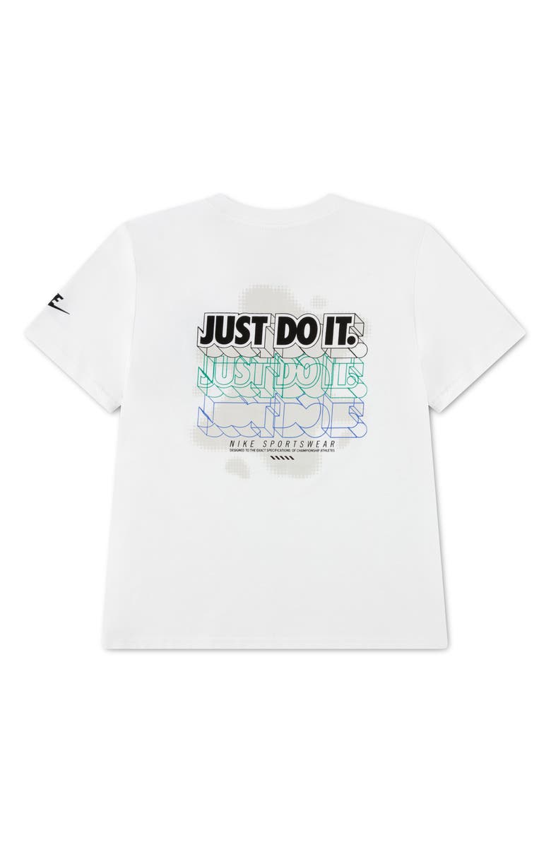 Nike Kids' JDI Deconstructed Graphic T-Shirt, Alternate, color, White
