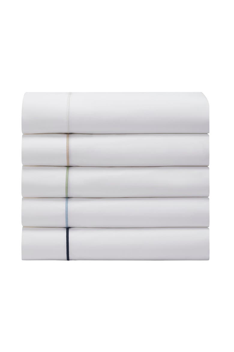 Montelle Giza Cotton Percale Pillowcases - Set of 2, Alternate, color, White/Blue