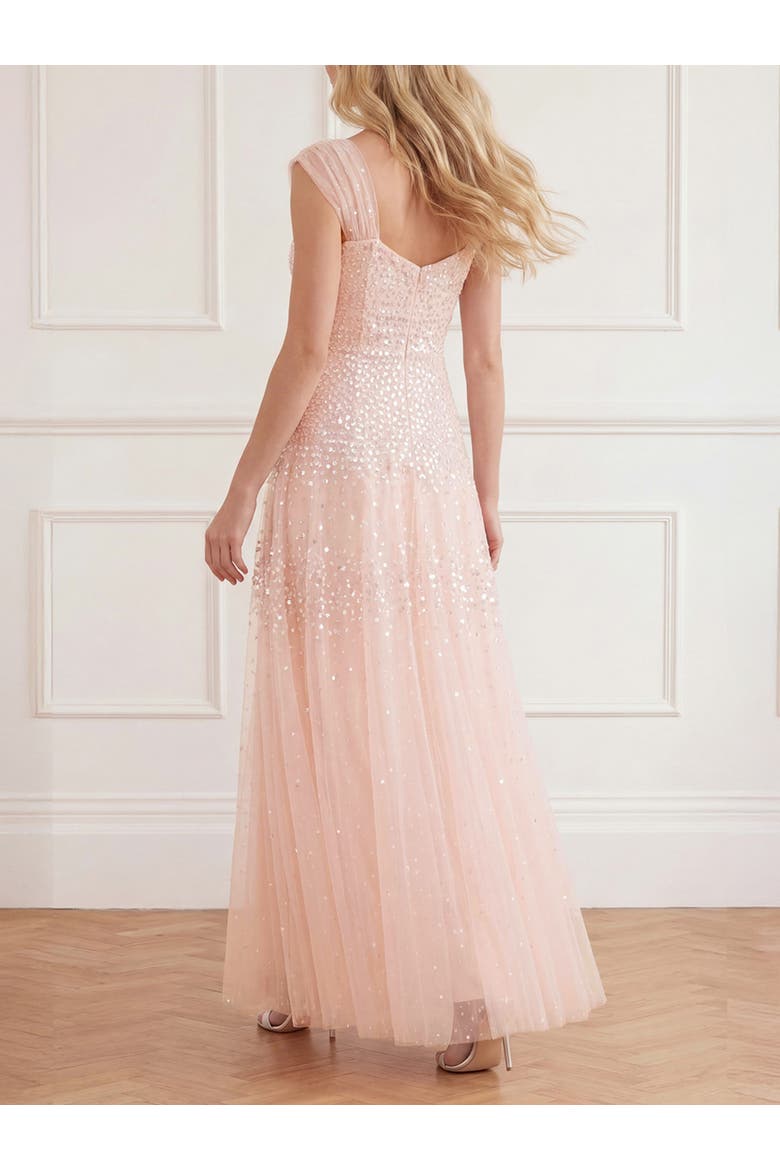 Sunrise Sequin Sweetheart Ankle Gown, Alternate, color, Opal