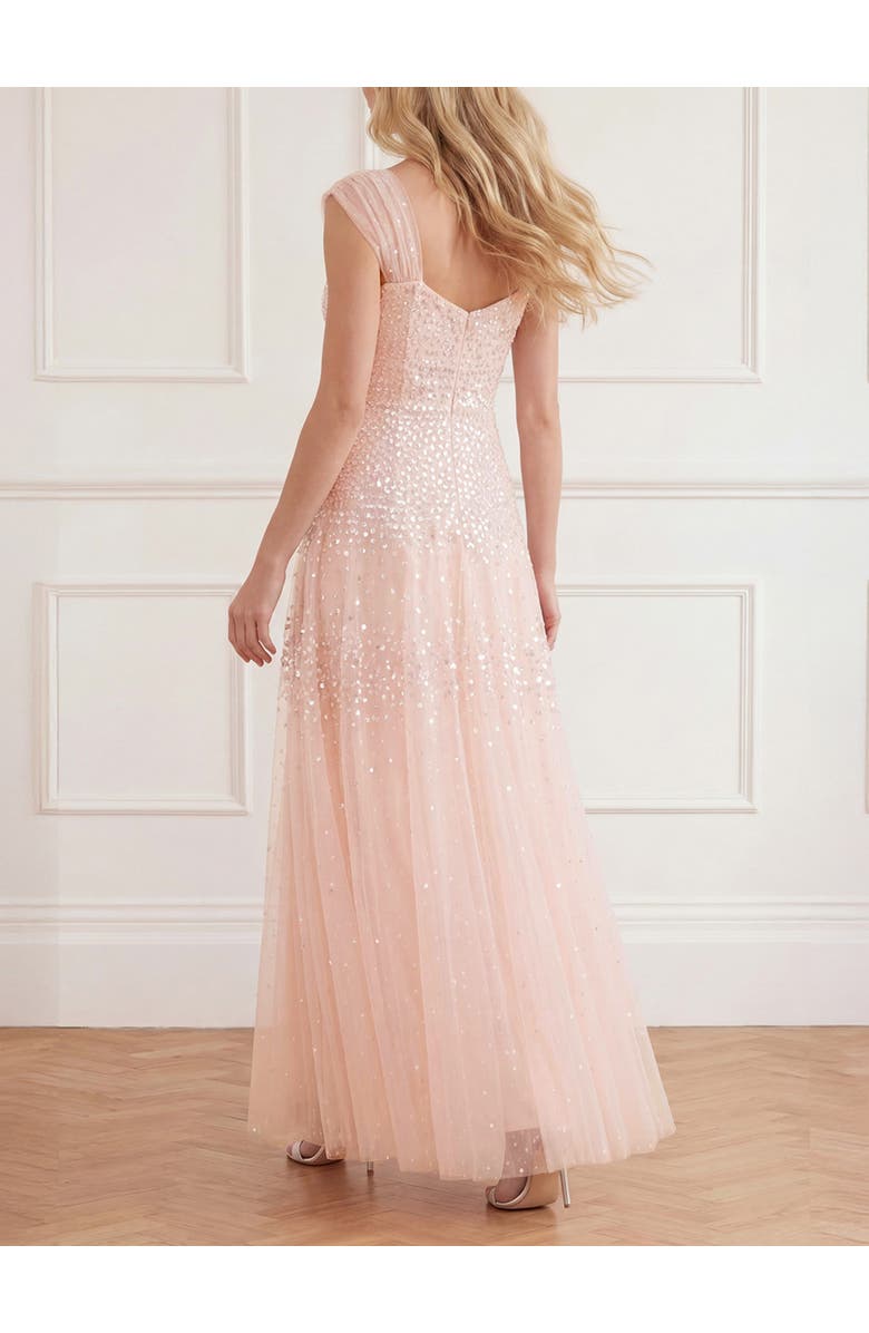 Needle & Thread Sunrise Sequin Sweetheart Ankle Gown, Alternate, color, Opal