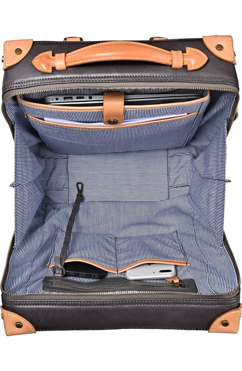 OLD TREND Speedwell Small Leather Trunk Backpack, Alternate, color, Slate