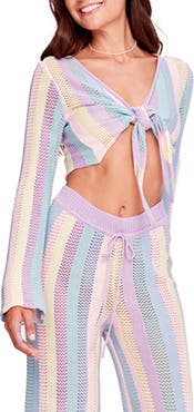 Capittana Paloma Multicolor Cover-Up Crop Sweater