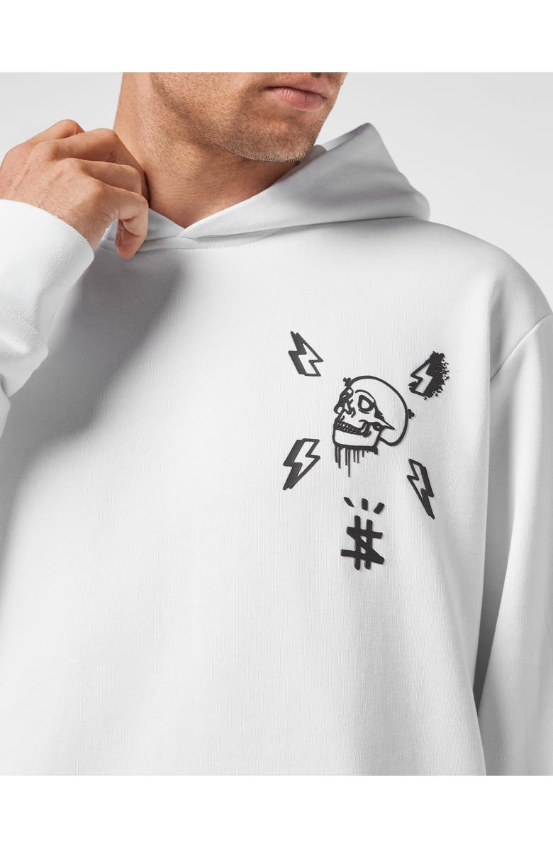 PHILIPP PLEIN Hoodie Sweatshirt Hexagon Men, Alternate, color, White