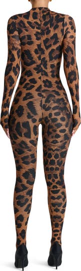 Animal Print Closed Toe Jumpsuit