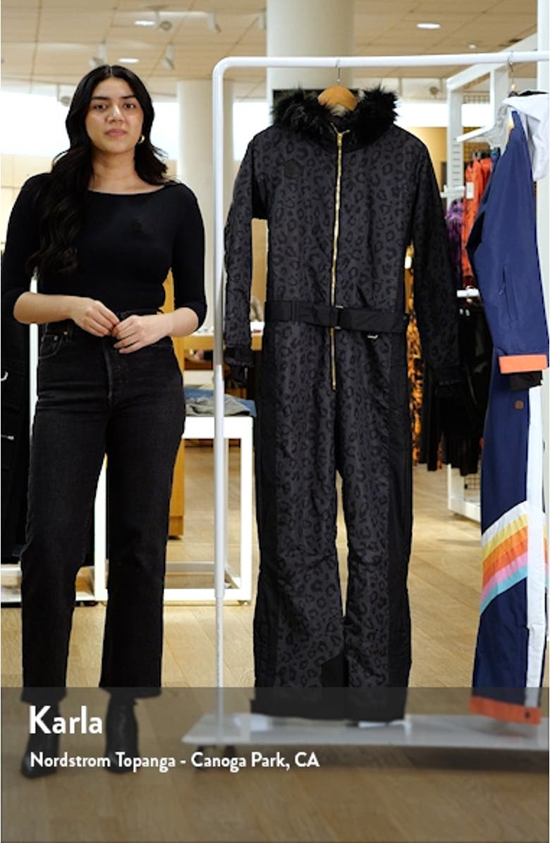 Midnight Leopard Waterproof Snowsuit, sales video thumbnail