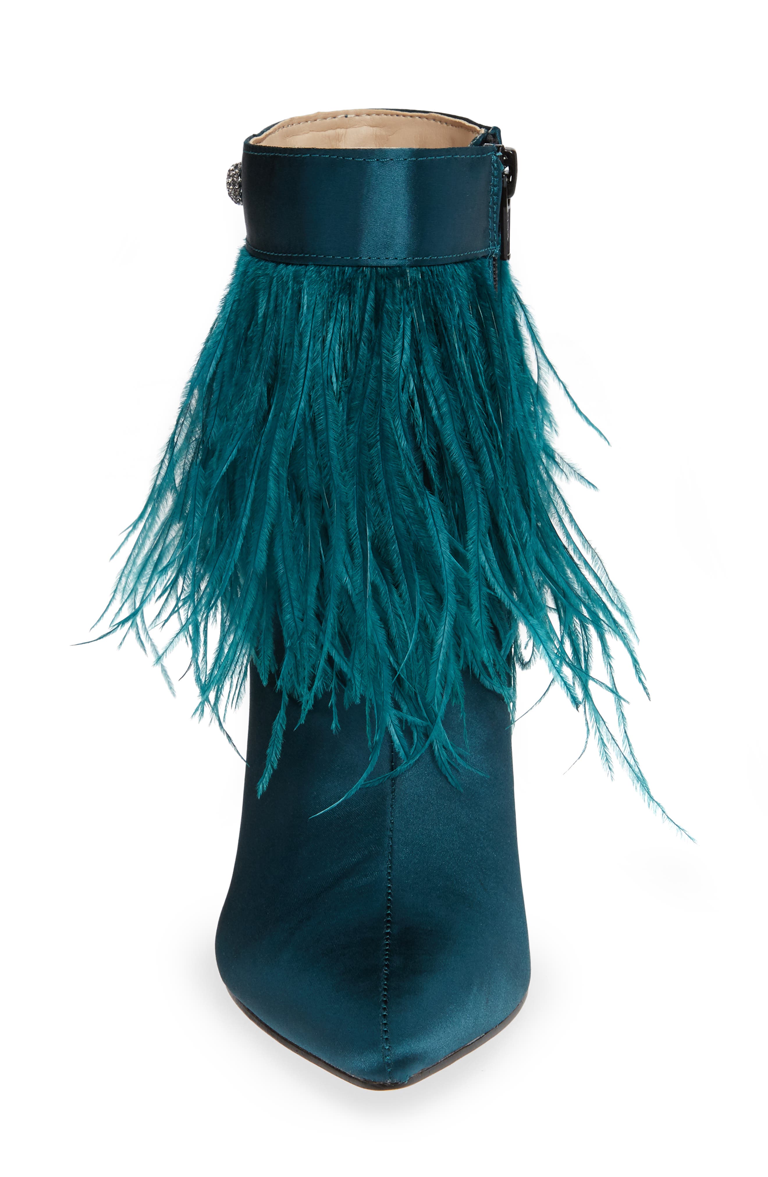 Danella Feather Bootie, Alternate, color, PINE SATIN